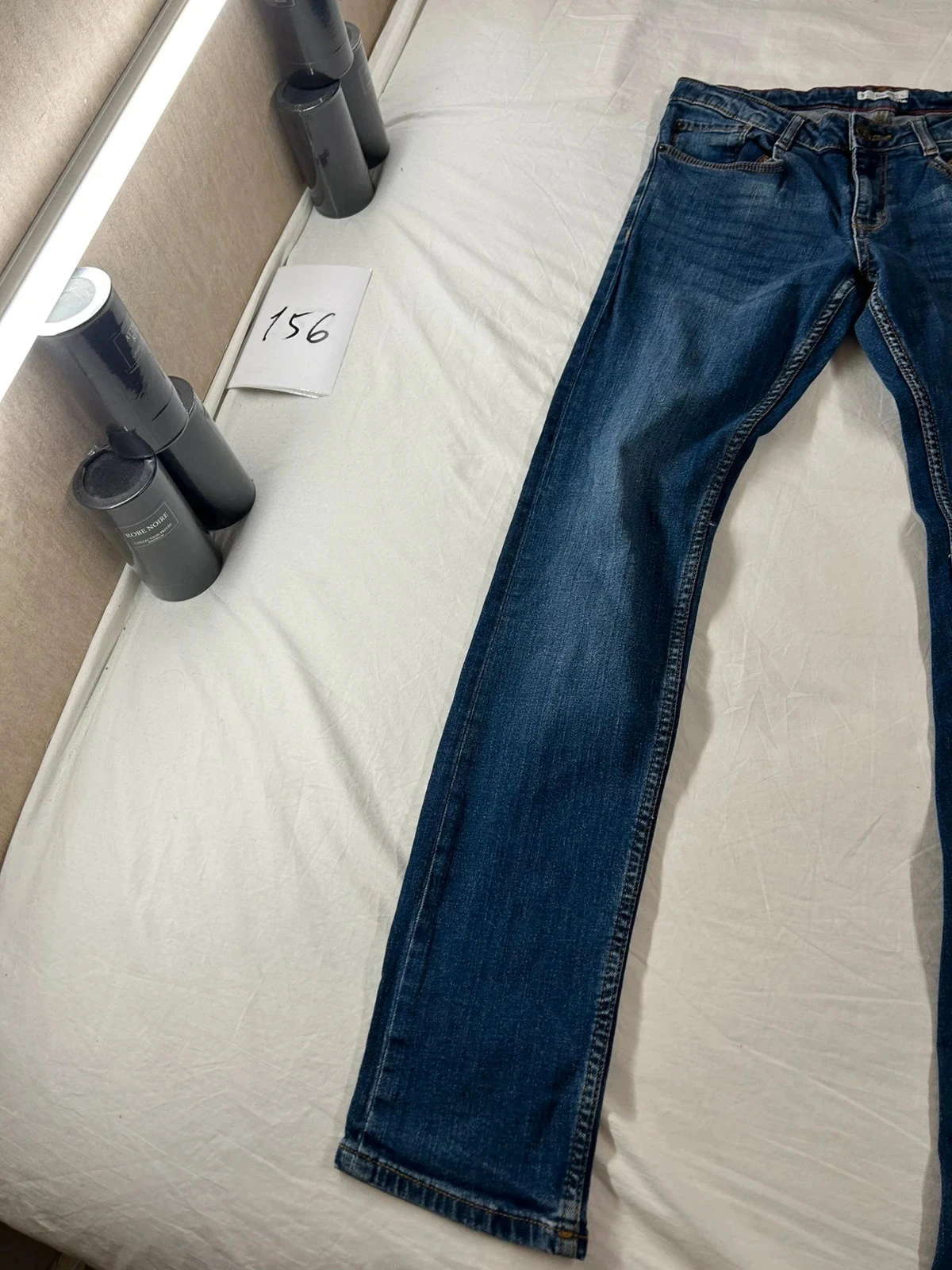 Marineblauwe slim-fit spijkerbroek Kiabi – photo 3